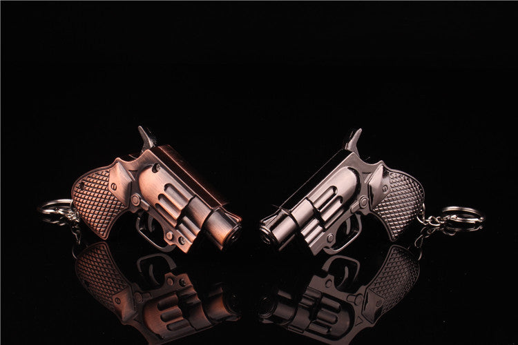 Metal Small Model Guns Lighter Keychain