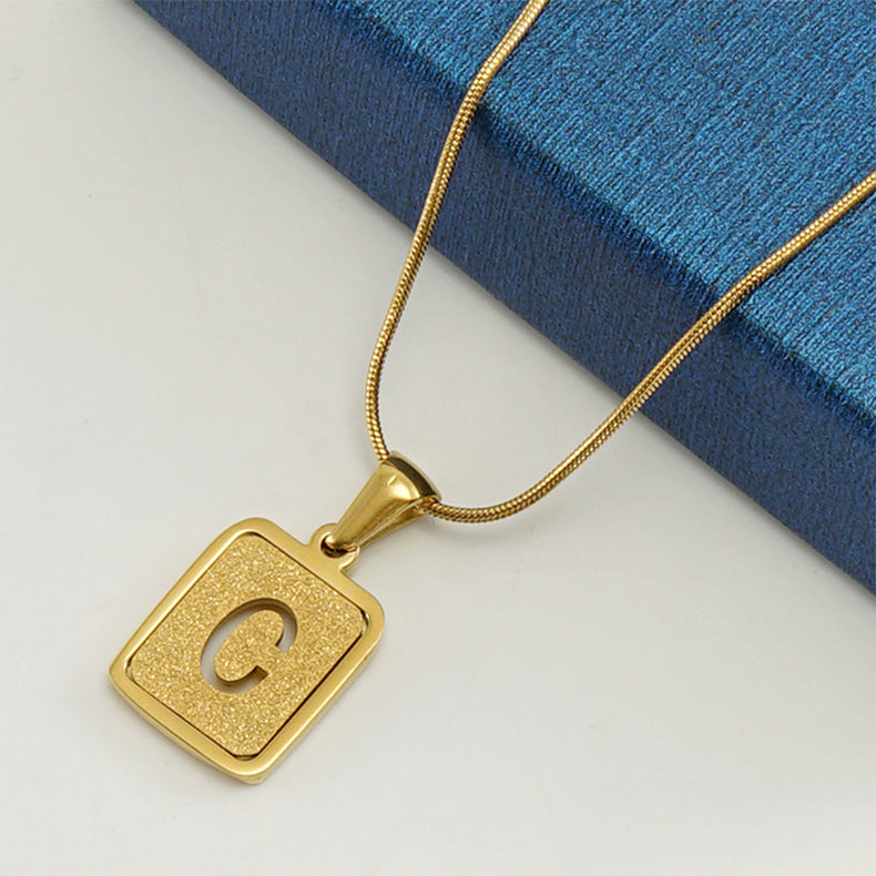Signature Initial 18K Gold Plated Pendant