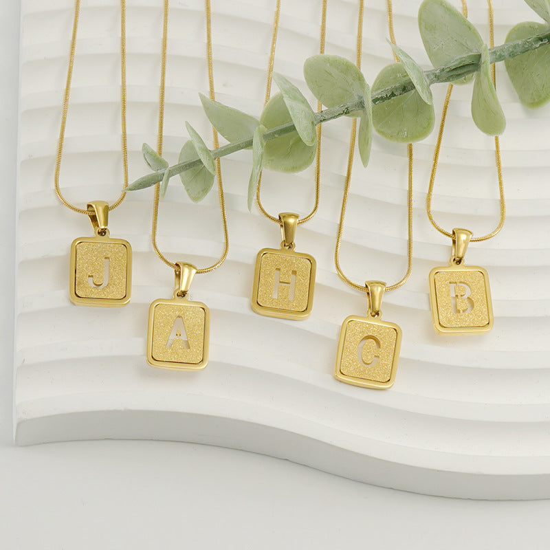 Signature Initial 18K Gold Plated Pendant