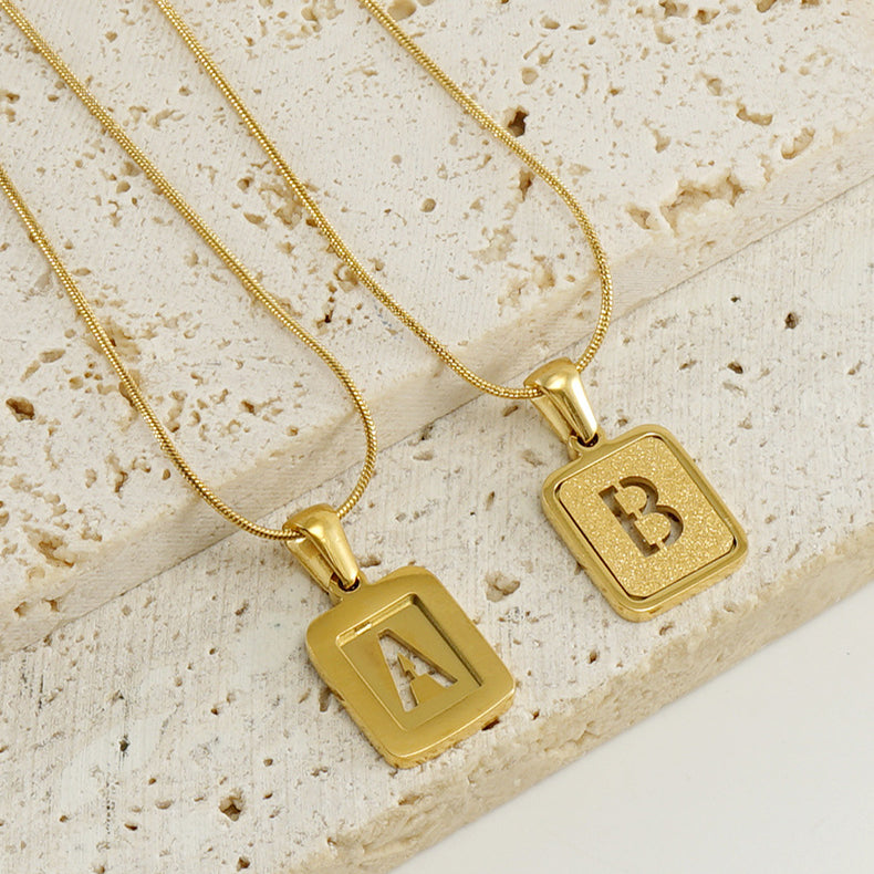 Signature Initial 18K Gold Plated Pendant