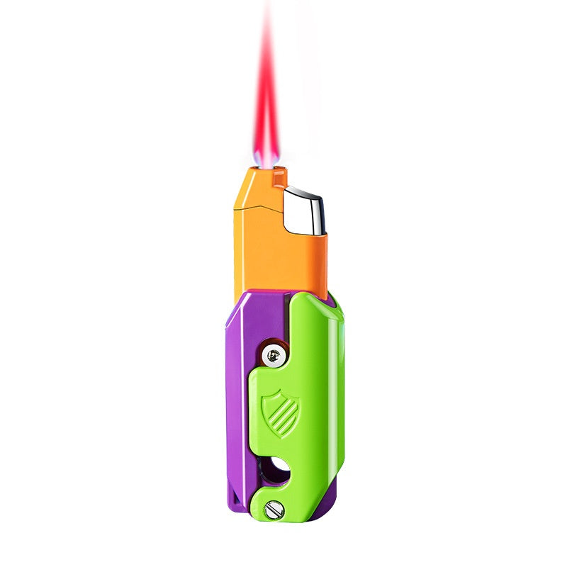 Creative Personality Metal Slim Grinding Wheel Gas Lighters
