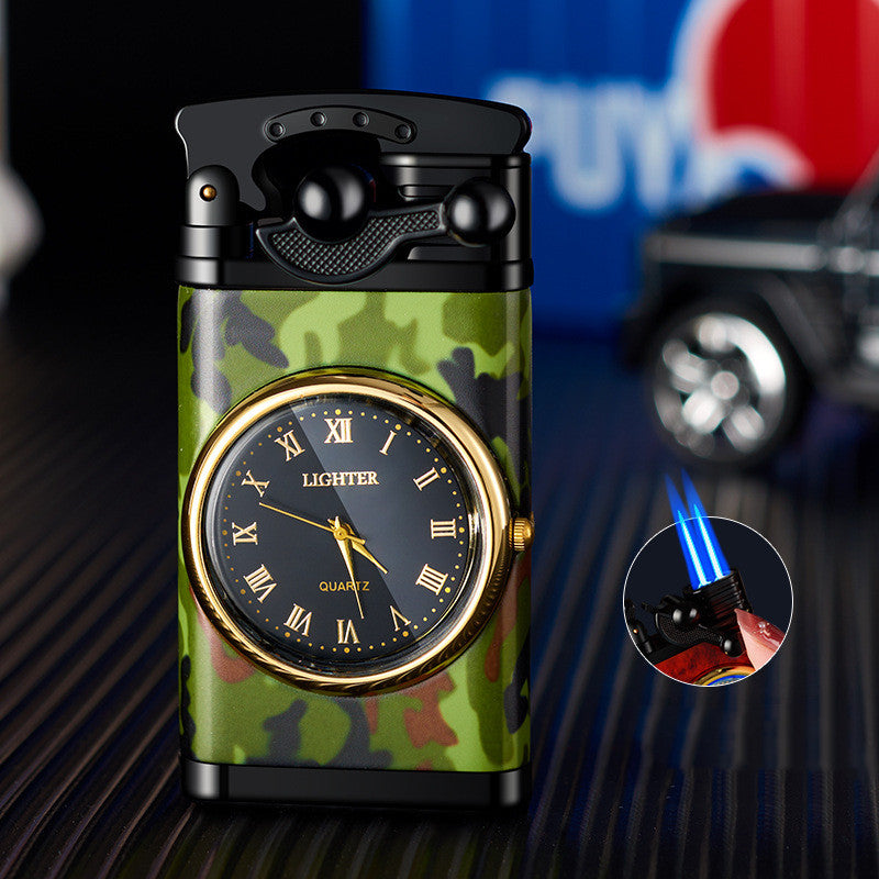 Dual Flame Clock Lighter