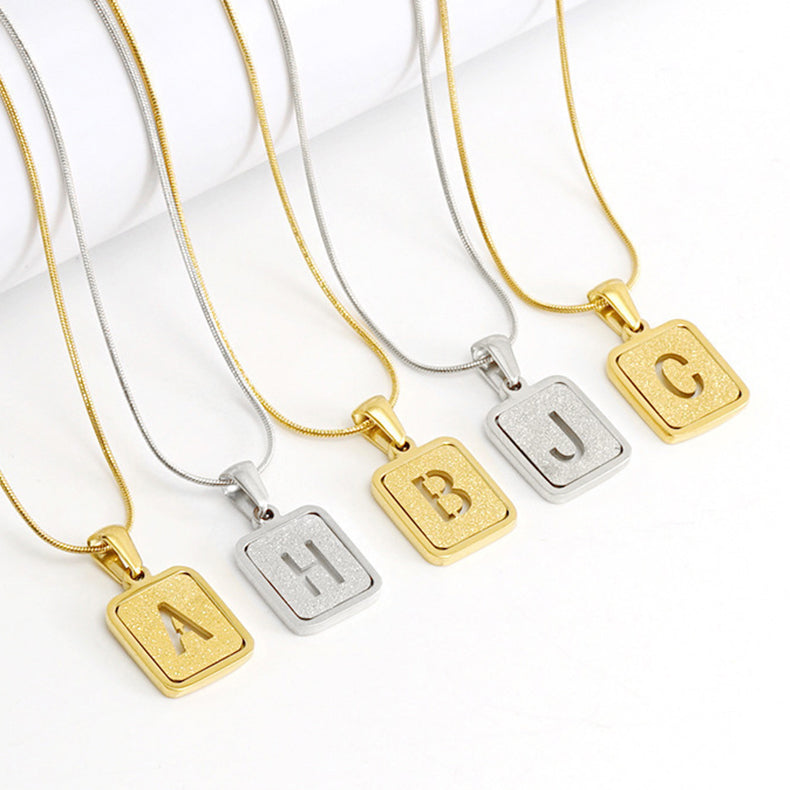 Signature Initial 18K Gold Plated Pendant
