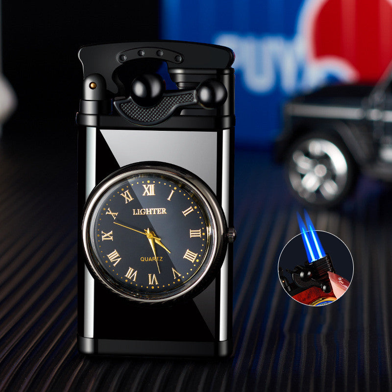Dual Flame Clock Lighter