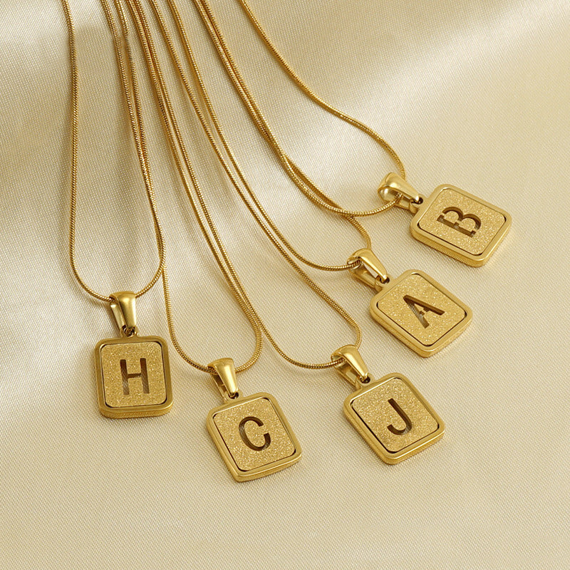 Signature Initial 18K Gold Plated Pendant