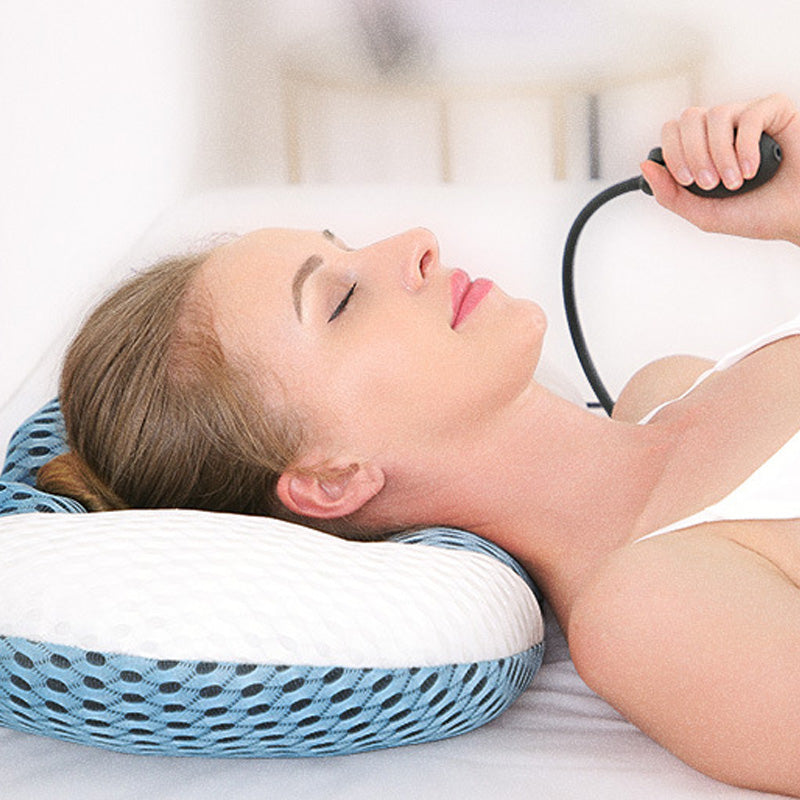 Close-up of Massage Pillow Targeting Neck Muscles