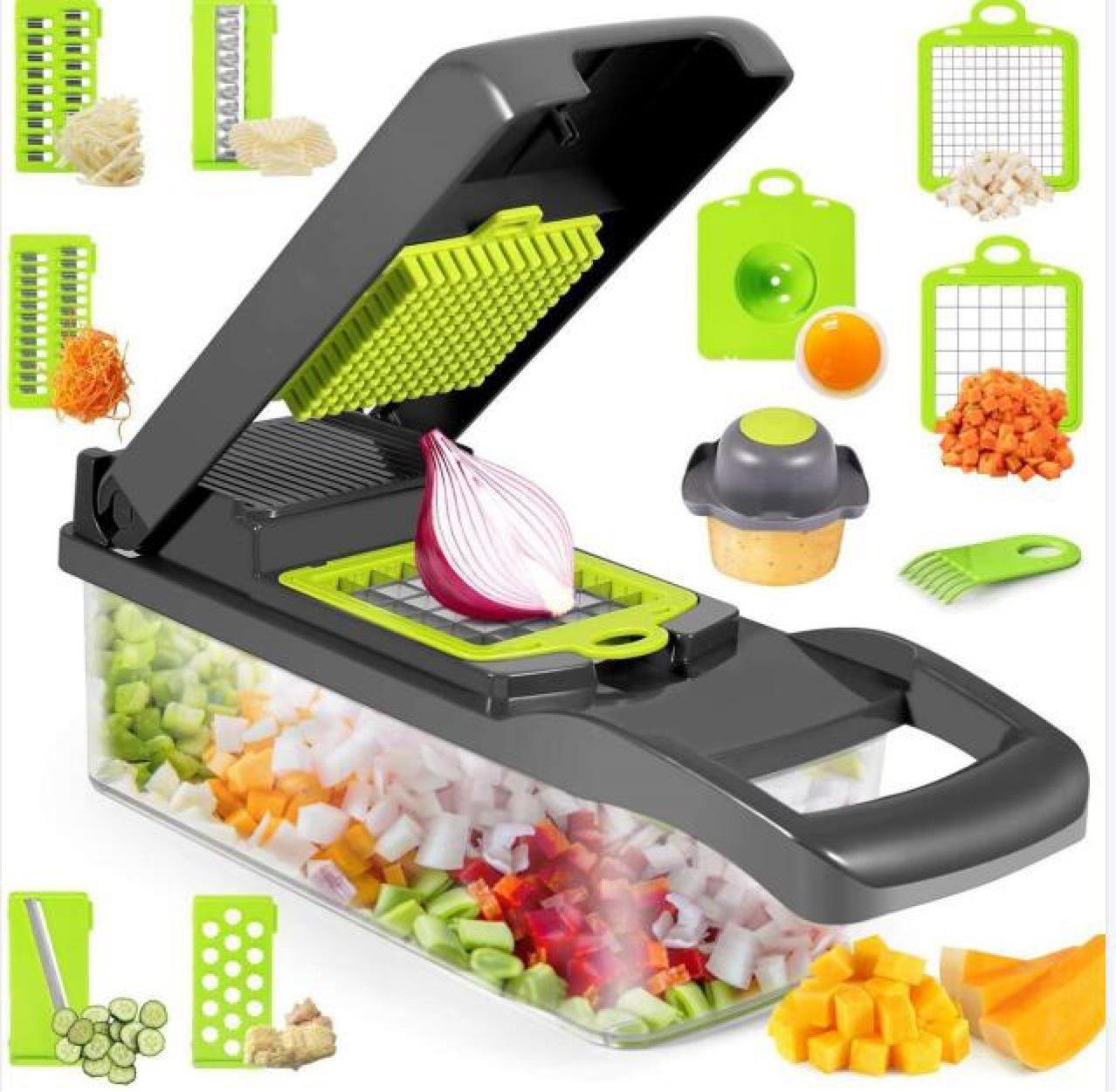 Ultimate 12-in-1 Manual Vegetable Chopper & Slicer