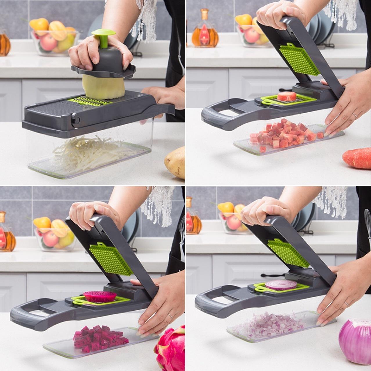 Ultimate 12-in-1 Manual Vegetable Chopper & Slicer