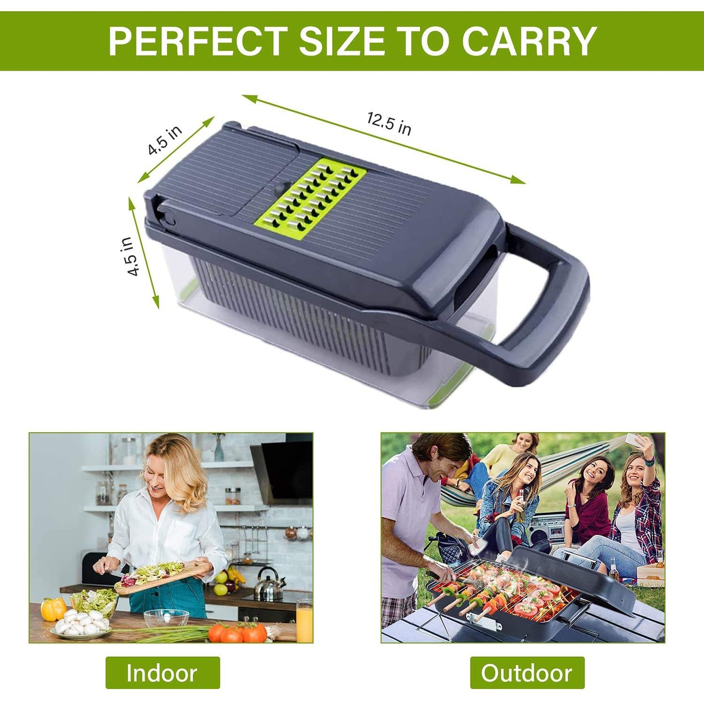 Ultimate 12-in-1 Manual Vegetable Chopper & Slicer