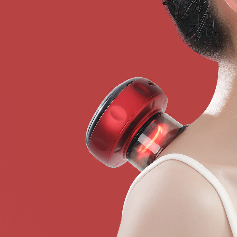 Woman Using SmartCupper 2.0 on Shoulder Muscles