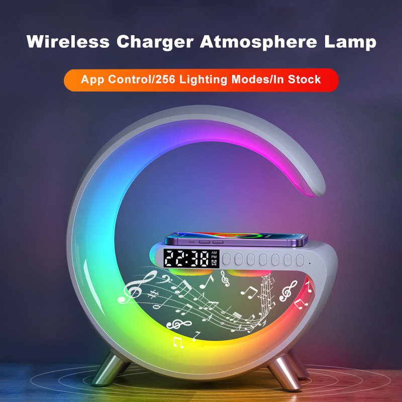 Smart LED Lamp with Bluetooth Speaker & Wireless Charger